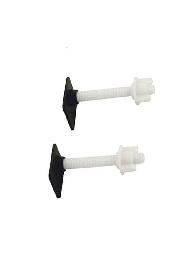 KINIK Plastic Toilet Seat Cover Hinges - CERA Type | Square Long with Pad Clamp | Durable Replacement Hinges for Western Toilet Seats | Easy Installation | White - Image 3
